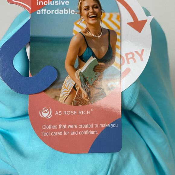 As Rose Rich Light Blue One Piece Swimsuit UPF 50+ New Size XXXL - Picture 6 of 6